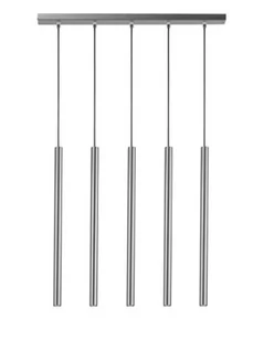 Sopel Prosty lampa wisząca 5-punktowa srebrna 33618 - Lampy sufitowe - miniaturka - grafika 1