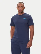 Koszulki męskie - The North Face T-Shirt Redbox NF0A87NP Granatowy Regular Fit - miniaturka - grafika 1