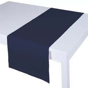 Dekoria pl pl Bieżnik prostokątny granatowy 40 × 130 cm Quadro 410-136-04 - Obrusy i serwetki - miniaturka - grafika 1