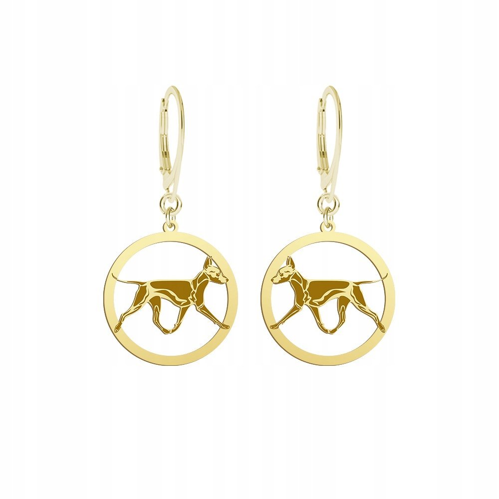 Kolczyki Złote z psem Xolo 925 Prezent Kobieta Biżuteria GRAWER GRATIS