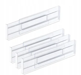 Separatory Do Szuflady Przegródki Przezroczyste Organizery Do Kuchni Zestaw - Meble modułowe i akcesoria - miniaturka - grafika 1