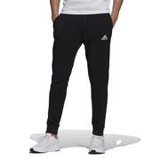 Spodnie sportowe męskie - Spodnie dresowe adidas Essentials Fleece Regular Fit Tapered Cuff GK9268 - czarne - Adidas - miniaturka - grafika 1