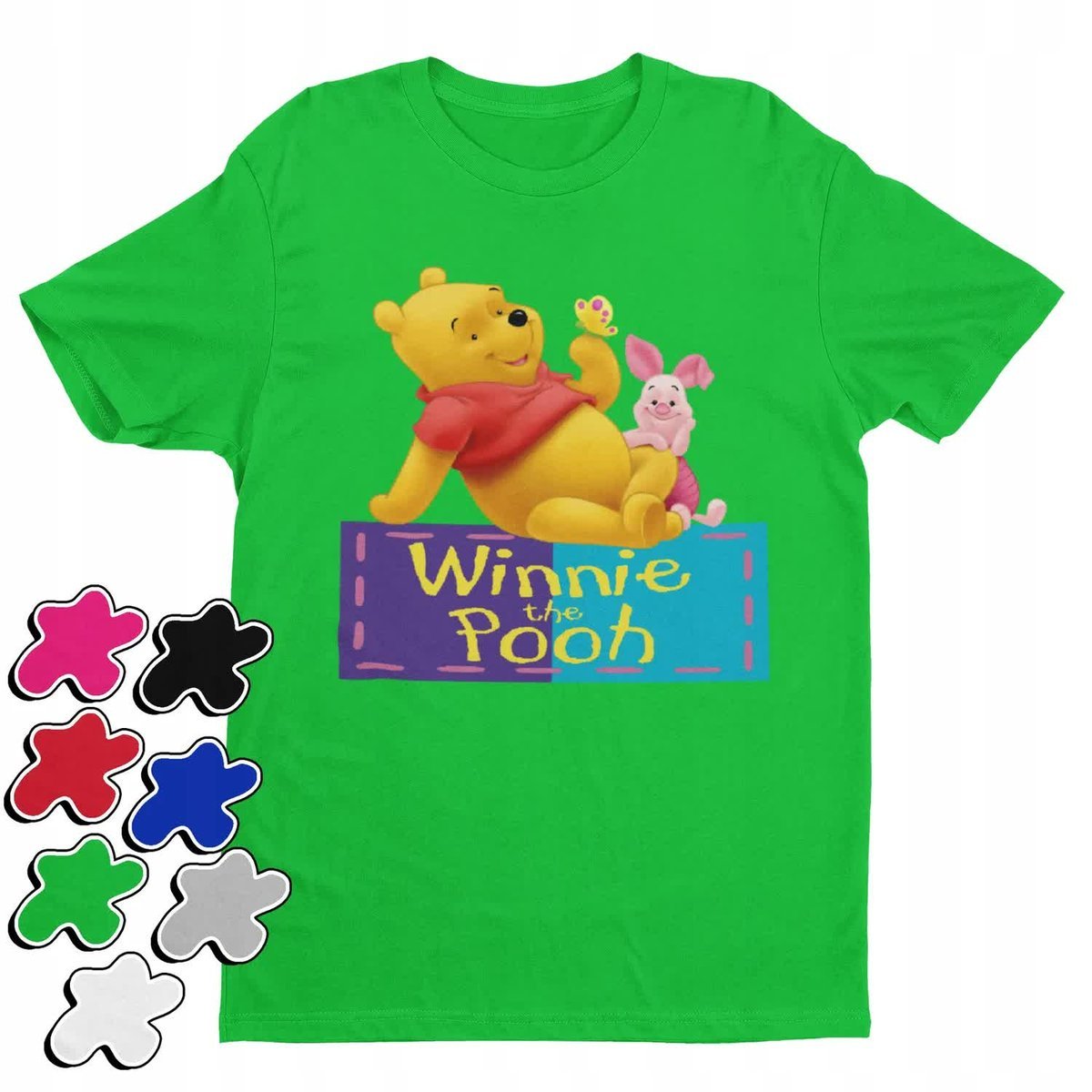 Koszulka T-Shirt Dziecięca Z Nadrukiem Kubuś Puchatek Misia Miś -M 134-140