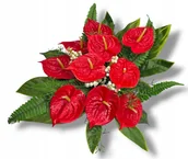 Sztuczne kwiaty - DUŻY STROIK NA CMENTARZ GRÓB XXL KWIATY NA GRÓB MISA Z OBCIĄŻENIEM - miniaturka - grafika 1