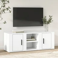 Szafki RTV - Lumarko Szafka pod TV, biała, 100x31,5x35 cm, materiał drewnopochodny - miniaturka - grafika 1