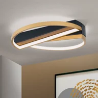 Lampy sufitowe - Lampa sufitowa LED Olga, czarna/złota - miniaturka - grafika 1