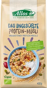 ALLOS MUSLI PROTEINOWE BEZ DODATKU CUKRÓW BIO 450 g - - Płatki śniadaniowe i musli - miniaturka - grafika 1