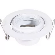 Oprawy, klosze i abażury - v-tac Oprawa Oczko V-TAC GU10 Ruchoma Uchylna Ślimak Biała VT-700 - miniaturka - grafika 1