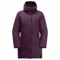 Kurtki damskie - Damski płaszcz zimowy Jack Wolfskin SALIER COAT berry jam - XS - miniaturka - grafika 1