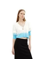 Swetry damskie - TOM TAILOR Denim Damski Cosy kardigan z przędzą sprężynową 1034483, 11581 - Blue Voltage, XS - miniaturka - grafika 1