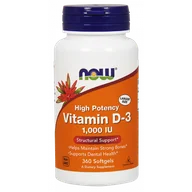 Witaminy i minerały - Now Foods NOW High Potency Vitamin D-3 1,000 IU 360caps - miniaturka - grafika 1