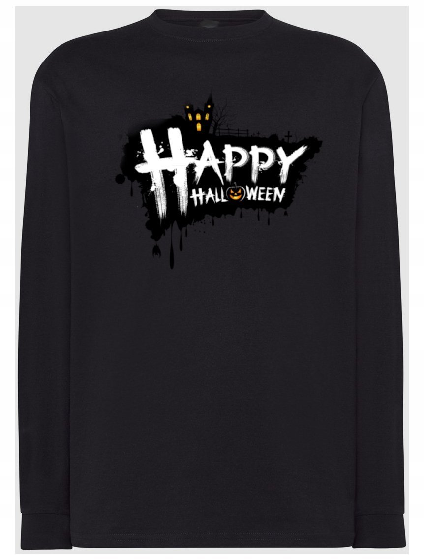 Longsleeve męski nadruk Happy Halloween Rozm.5XL