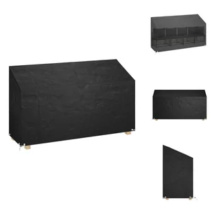 vidaXL Pokrowiec na ławkę ogrodową 12 oczek 210x70x70/88 cm polietylen - Pokrowce ochronne na meble ogrodowe - Pokrowce na meble ogrodowe - miniaturka - grafika 1