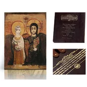 Ikony i obrazy sakralne - Ikona religijna Święty Menas (ikona przyjaźni) - miniaturka - grafika 1