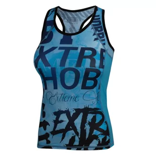 Tank Top fitness damski EXTREME HOBBY LETTERS BLACK techniczny - Kimona, stroje i obuwie - miniaturka - grafika 1