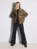 Kurtki damskie - Reserved - Kurtka bomber z aplikacją - zielony - miniaturka - grafika 1