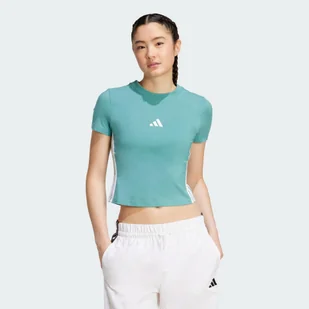 Koszulka Essentials 3-Stripes Slim Baby - Koszulki sportowe damskie - miniaturka - grafika 1