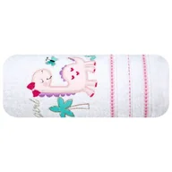 Okrycia kąpielowe dla dzieci - Eurofirany Ręcznik kapielowy BABY29 75X75 Biały/ró - miniaturka - grafika 1