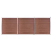 Ogrodzenia - vidaxl Ogrodzenie do ogrodu, WPC, 526 x 186 cm, brązowe 3053208 - miniaturka - grafika 1