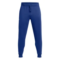 Spodnie męskie - Męskie Spodnie UNDER ARMOUR UA RIVAL FLEECE JOGGERS 1379774-432 – Niebieski - miniaturka - grafika 1