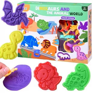 Zestaw masa plastyczna dinozaury foremki ZA4293 - Masy plastyczne - miniaturka - grafika 1
