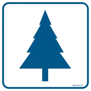 RA093 DRZEWA IGLASTE, PN - PŁYTA PCV 1MM; (300X300MM) - Systemy ekspozycyjne i znaki informacyjne - miniaturka - grafika 1