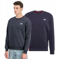 Bluzy męskie - Bluza Alpha Industries Small Logo Basic 188307 02 - Navy XL [Bluza Alpha - miniaturka - grafika 1