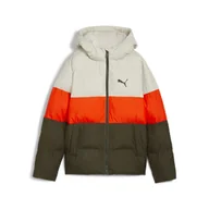 Kurtki damskie - Młodzieżowa ocieplana kurtka z kapturem z poliestru PUMA Dark Olive Green - miniaturka - grafika 1