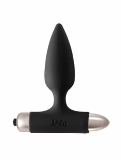 Kulki analne - Lola Toys Vibrating Anal Plug Spice it up New Edition Glory Black - wtyczka analna z wibro-kulą - grafika 1