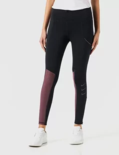 NIKE Damskie legginsy Dri-fit Run Division Epic Luxe, czarne/ciemne wino/czarne, L, Czarny/ciemne wino/czarny, L - Legginsy - miniaturka - grafika 1