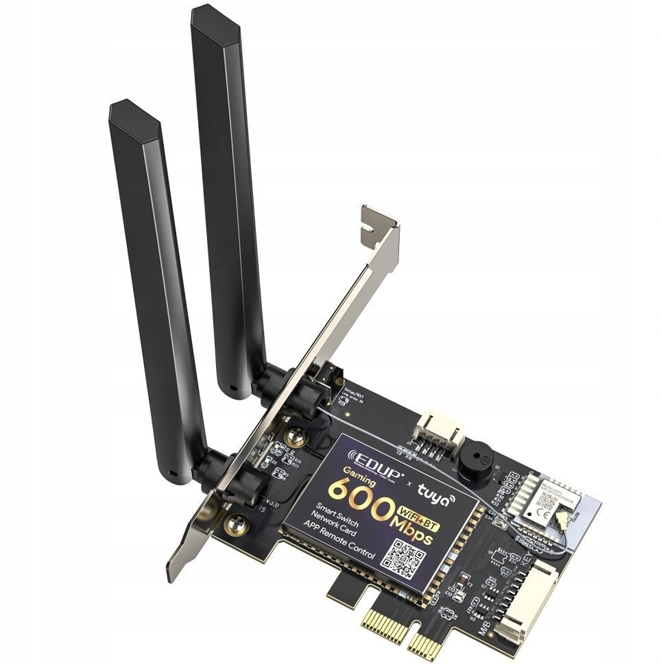 Karta sieciowa EDUP Karta sieciowa PCI do komputera PC kontrola TUYA WiFi Bluetooth z AC600SW