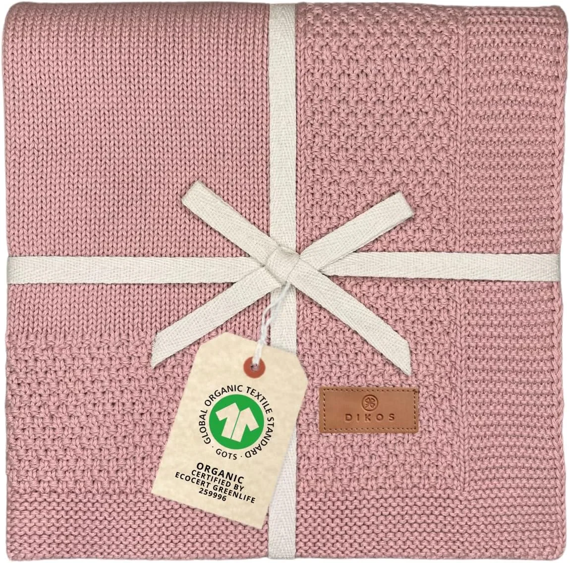Kocyk niemowlęcy bawełna organiczna granatowy 75x100 cm GOTS do wózka