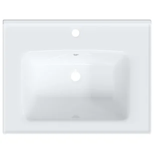 Umywalka, biała, 61x48x19,5 cm, prostokątna, ceramiczna Lumarko! - Umywalki - miniaturka - grafika 9