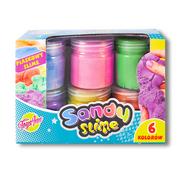 Zabawki kreatywne - Stnux Zestaw Sandy Slime 6 kolorów x 160g - miniaturka - grafika 1