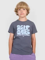 Koszulki dla chłopców - 4F T-shirt regular z nadrukiem chłopięcy - szary 146 (10-11 lat) - miniaturka - grafika 1