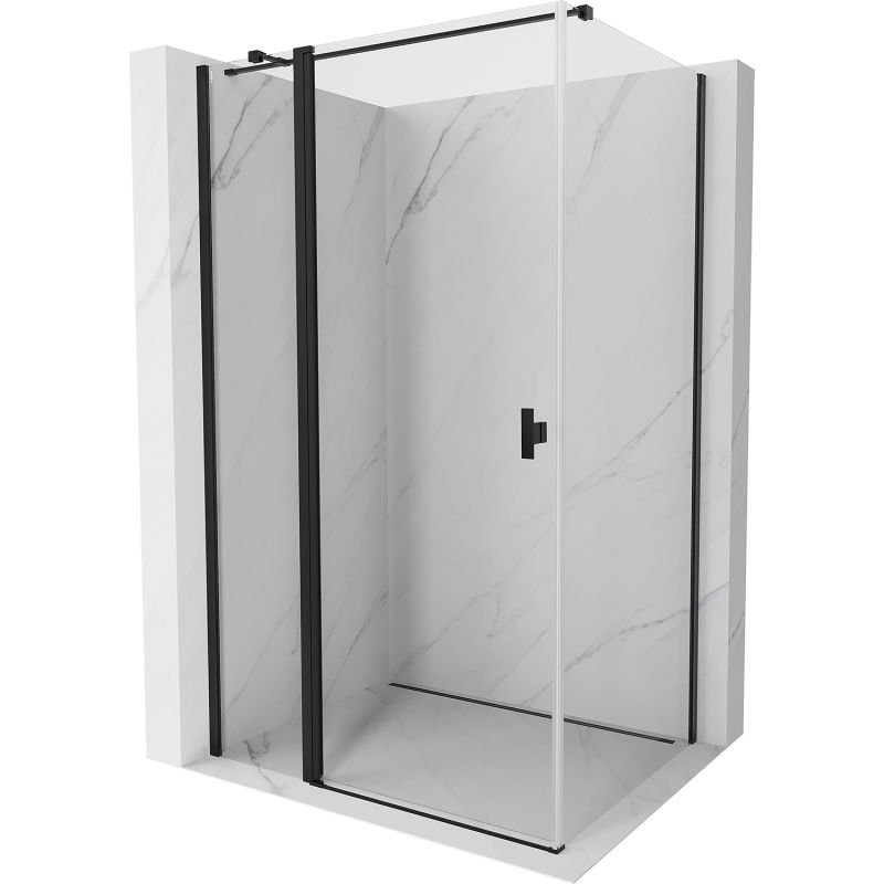 Mexen Mist T kabina prysznicowa uchylna 80 x 95 cm, transparent, czarna - 8A4T-080-095-70-00