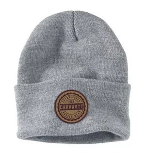 Czapki damskie - Czapka Carhartt Rugged Wear Patch Beanie HEATHER GREY - grafika 1