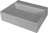 Umywalki - Umywalka nablatowa Deante Correo 40x50 cm prostokątna szary metalik CQR_SU5M - miniaturka - grafika 1
