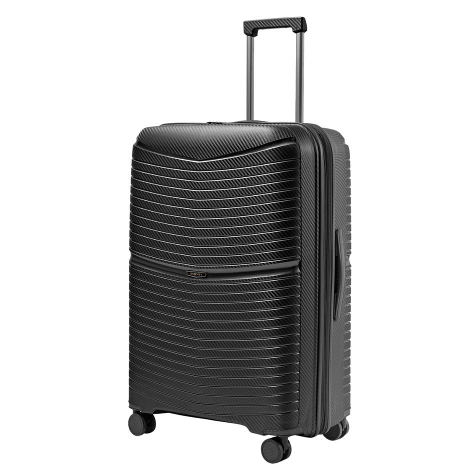 Walizka BLU MOONKY Charon 77cm czarna powiększana