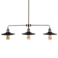 Lampy sufitowe - Beliani Lampa wisząca Lampa wisząca 3-punktowa metalowa czarna MONTONE - miniaturka - grafika 1