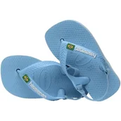 Buty dla dziewczynek - Havaianas Dziecko Brazylia Logo II, Sandały Unisex, Blue, 21 EU, niebieski, 21 EU - miniaturka - grafika 1