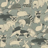 Fototapety - Fototapeta Zwierząt beżowymIniebieskim - 250 x 300 cm - KOMAR - miniaturka - grafika 1