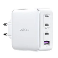 Ładowarki do telefonów - Szybka ładowarka GaN 3x USB-C USB 100W PPS PD Power Delivery biała - miniaturka - grafika 1
