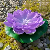 Lampy ogrodowe - Kwiat Lotosu lampa solarna LED 0,06W 3000K IP44 fioletowa SW-5033-P - miniaturka - grafika 1