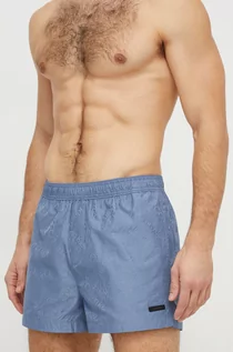 Stroje kąpielowe - Calvin Klein szorty kąpielowe kolor niebieski - grafika 1