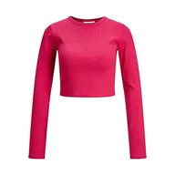 Koszulki i topy damskie - Bestseller A/S Damska koszulka JXFELINE STR LS Rib Tee JRS NOOS Top, Cerise, XS, Cerise, XS - miniaturka - grafika 1