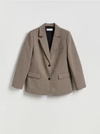 Marynarki i żakiety damskie - Reserved - Dwurzędowa marynarka w kratę - wielobarwny - miniaturka - grafika 1