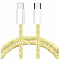 Kable USB - CO2 ŁADOWARKA KABEL USB-C SZYBKIE ŁADOWANIE USB TYP C DO IPHONE 15 1M ŻÓŁTY - miniaturka - grafika 1
