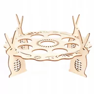 Wielkanoc - Stojak Na Jajka Drewniany Wielkanoc Królik Piękny - miniaturka - grafika 1