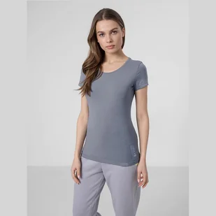 T-Shirt 4F H4Z22-TSD020 25S szary XS - Koszulki i topy damskie - miniaturka - grafika 1